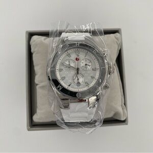 MICHELE Silver Dial White Silicone Strap
Women's Tahitan 40mm Watch